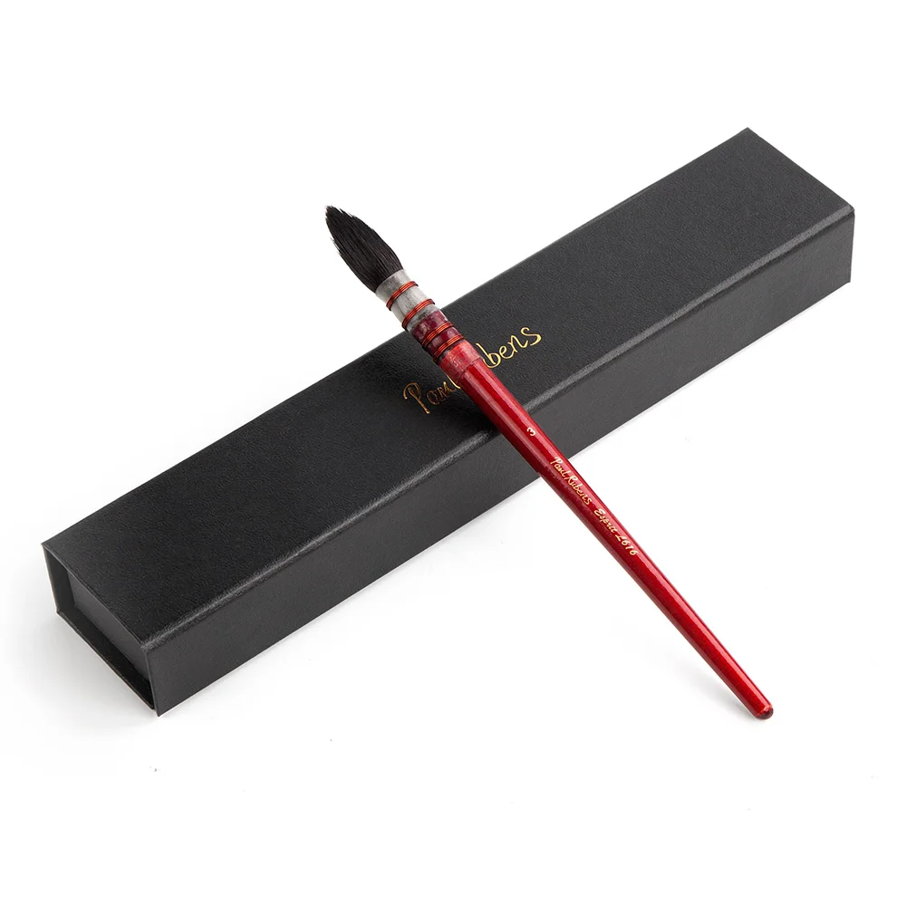 

Paul Rubens Watercolor Painting Brush Different Size and Shape Squirrel Hair Wooden Handle Art Painting Brushes for Watercolor
