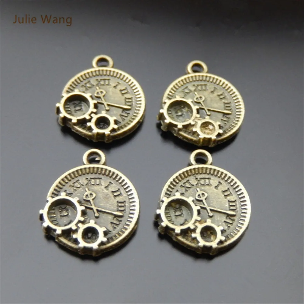 Julie Wang 20 шт. яркие механические мини-часы из сплава подвеска ручной работы на