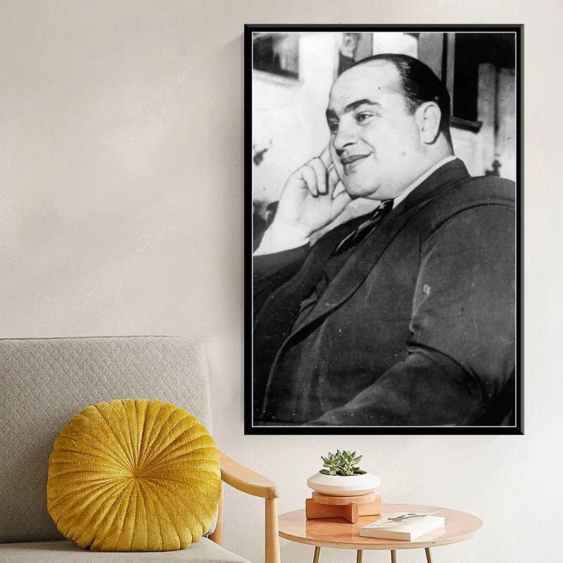P593 Al Capone известные люди Искусство Живопись Шелковый Холст плакат настенный