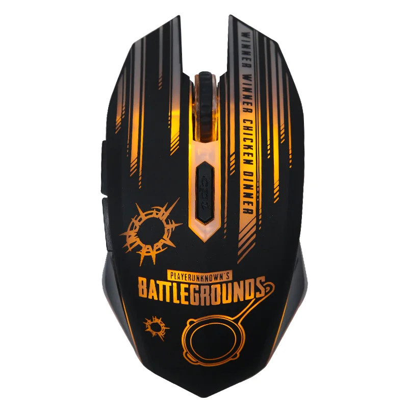 PUBG Проводная игровая мышь 3500 точек/дюйм Регулируемая 6 кнопок кабель USB LED