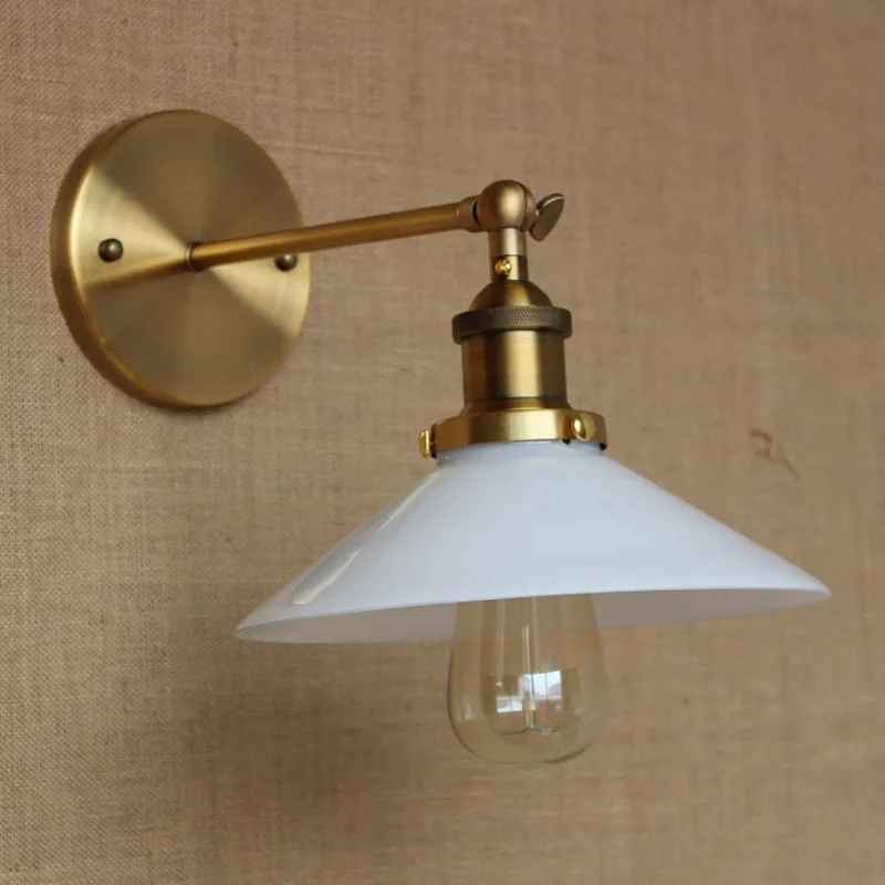 Классический белый стеклянный абажур настенный светильник для гостиной ванной