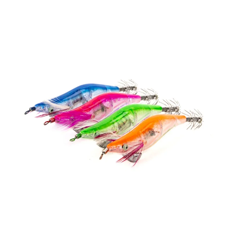 10cm LED Electronic Luminous Shrimp Squid Night Fishing Jigs Lure Wobbler Bass Bait Fish Tackle Tool Accessory | Спорт и развлечения