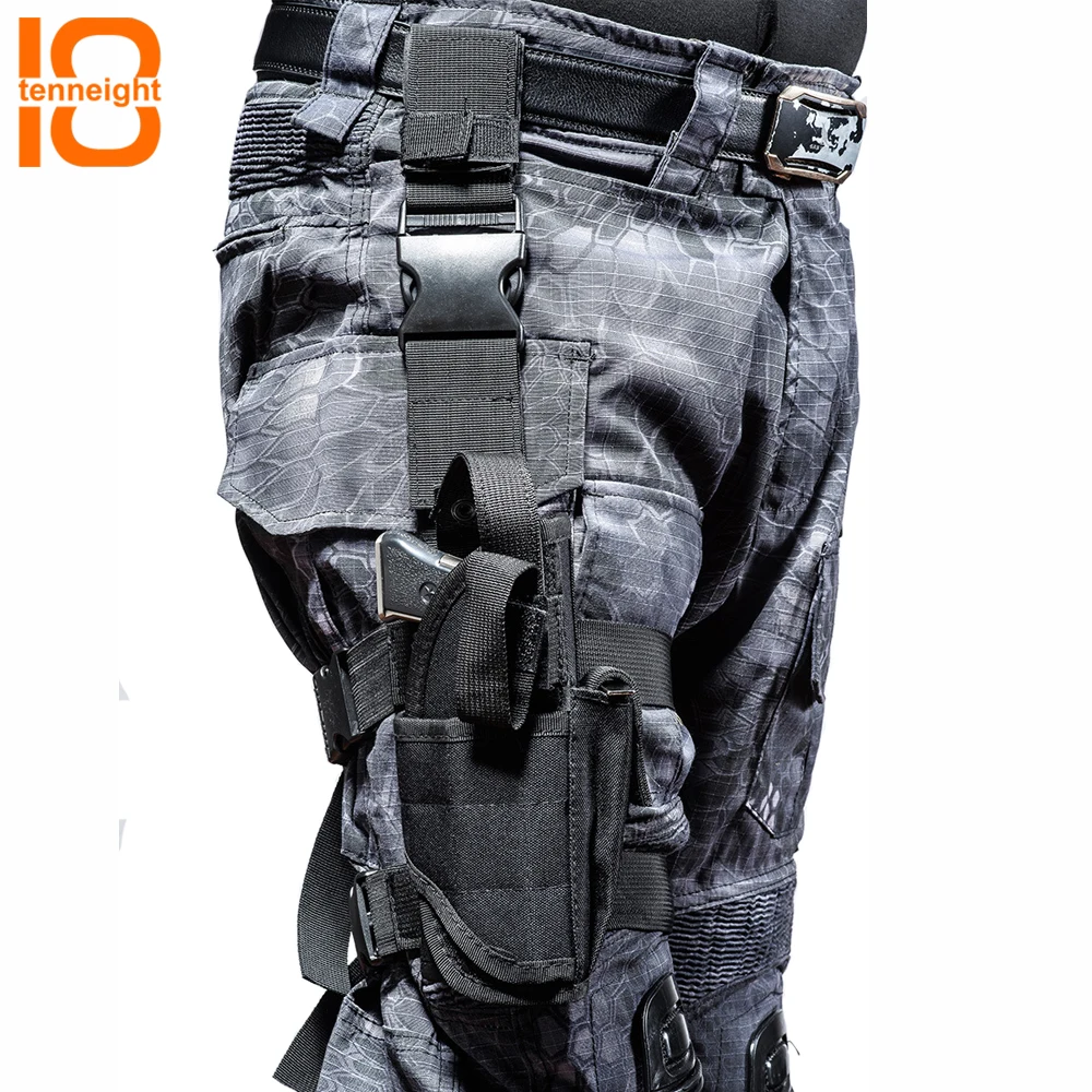 

TENNEIGHT Outdoor Hunting Accessories Multi-Function Tactical Gun Holster Thigh Leg Bag Nylon Military Pistol Holster Leg bag