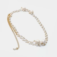 amorita boutique natural pearl double necklace with long style