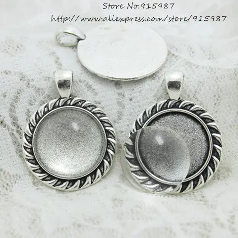 10 комплектов антикварная Подвеска из серебристого сплава 28*37 мм (подходит для 20