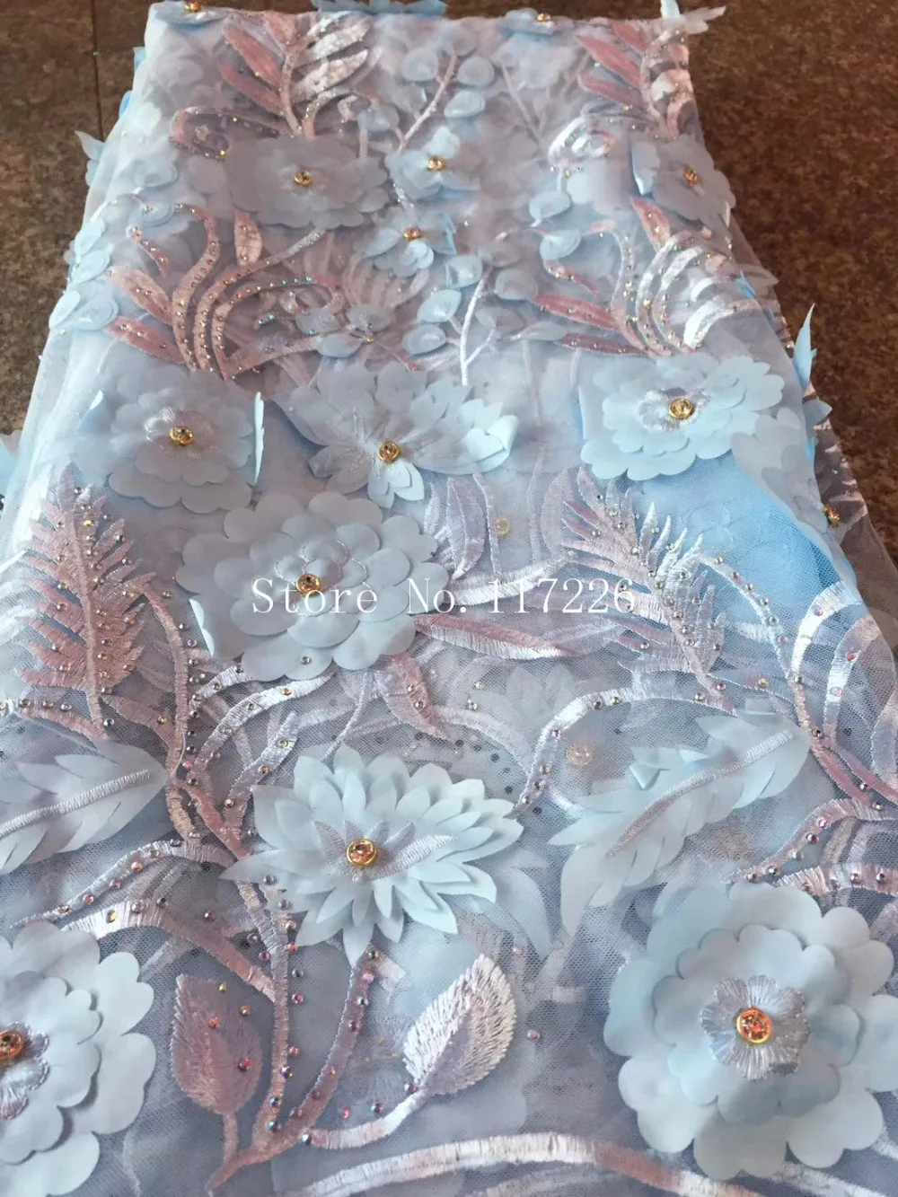 

JRB-1127 best quality african tulle mesh lace fabric for bridal dress