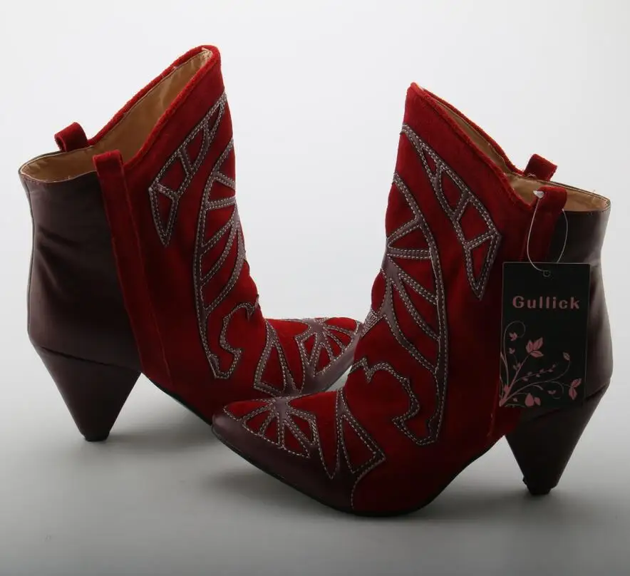 Классические Элегантные женские ботинки на КОНУСНОМ каблуке Лидер продаж 2018