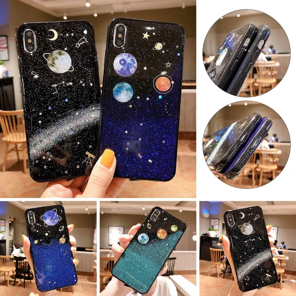 Чехол для телефона KISSCASE Space с узором iPhone 7 8 6 6S Plus X XR XS MAX мягкие чехлы из ТПУ iphone