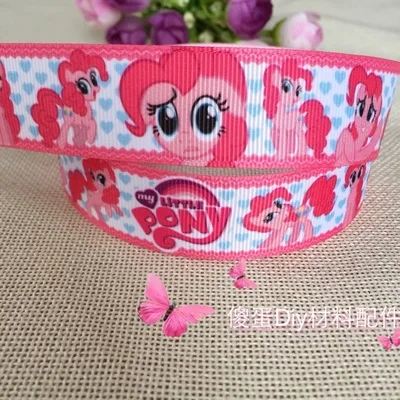 10 ярдов 1 дюйм 25 мм корсажная лента с мультяшным принтом My Little Pony атласные ленты