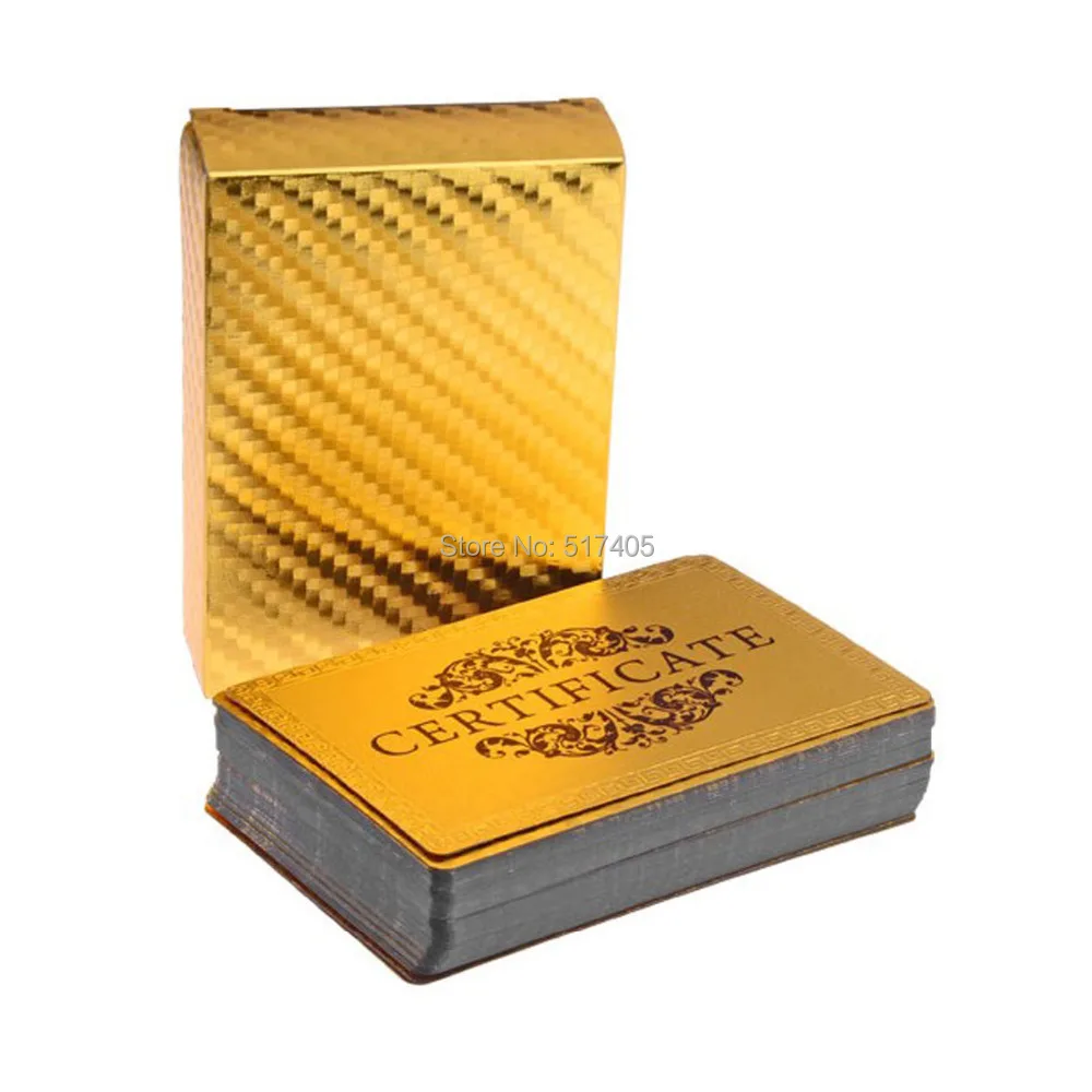Bestmaple 24K Gold Foil Poker Playing Cards Deck with Box Free Shipping | Спорт и развлечения