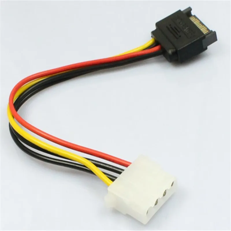 Кабель для компьютера 15Pin sata кабель SATA штекер к 4 Pin Molex разъем IDE HDD питания