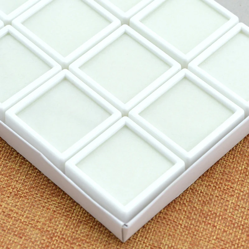 20pcs Earring Studs Jewelry Bead Rhinestone Trinket Plastic Case Boxes Showcase Tray Gift packing 1.57x1.57&quot bijoux | Украшения и