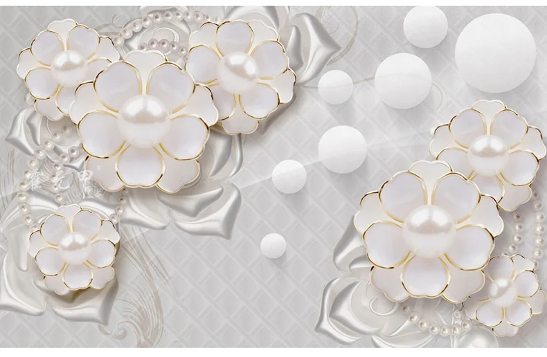 Bacaz ювелирные изделия цветок росписи 8D/3d обои Papel 3D настенные фотообои бумажные