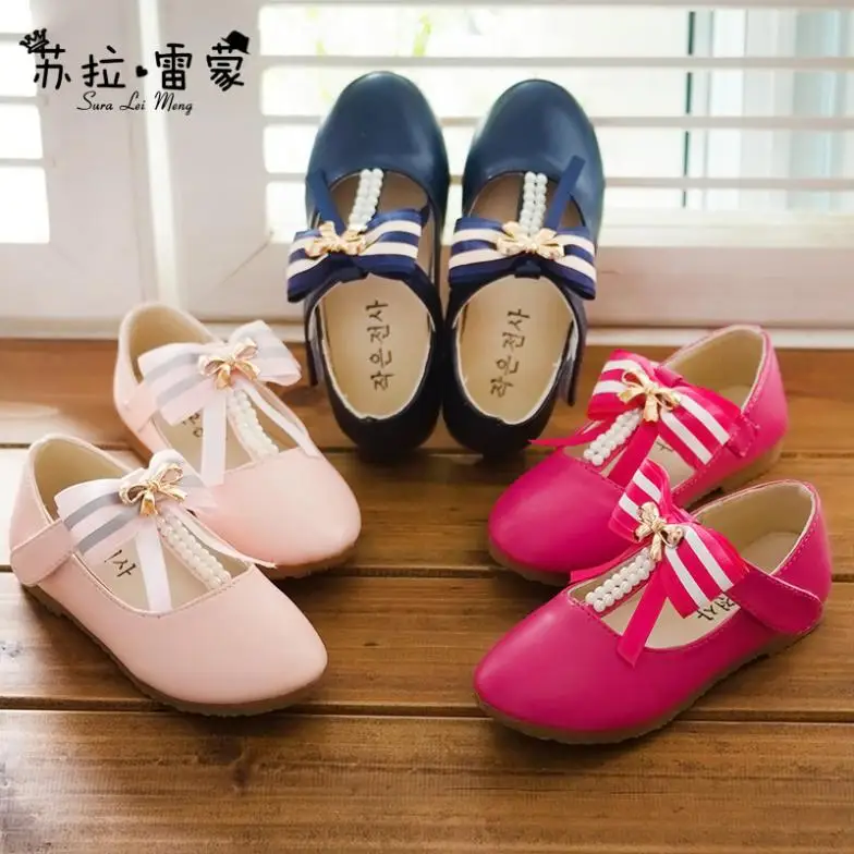 26 30 size child girl princess leather shoes wedding party girls single dance navy/rose/pink fashion PU kids shoes|shoe organizer for closets|shoes