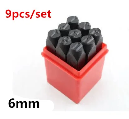 number 6MM Горячая Распродажа 9 шт-27 шт ручной работы DIY кожаные Инструменты кожаный стальный удар Алфавит ремесло штамп кожа резьба печать - Цвет: number 6MM