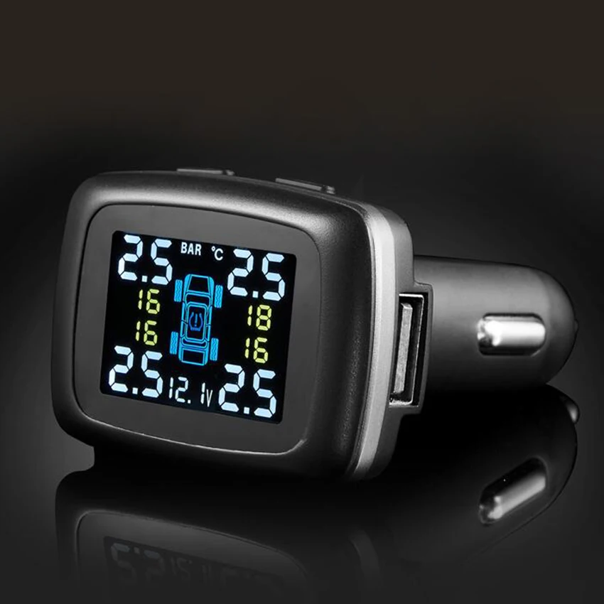 Беспроводной салона автомобиля TPMS 12 В цифровой Давление мониторинга Системы шин