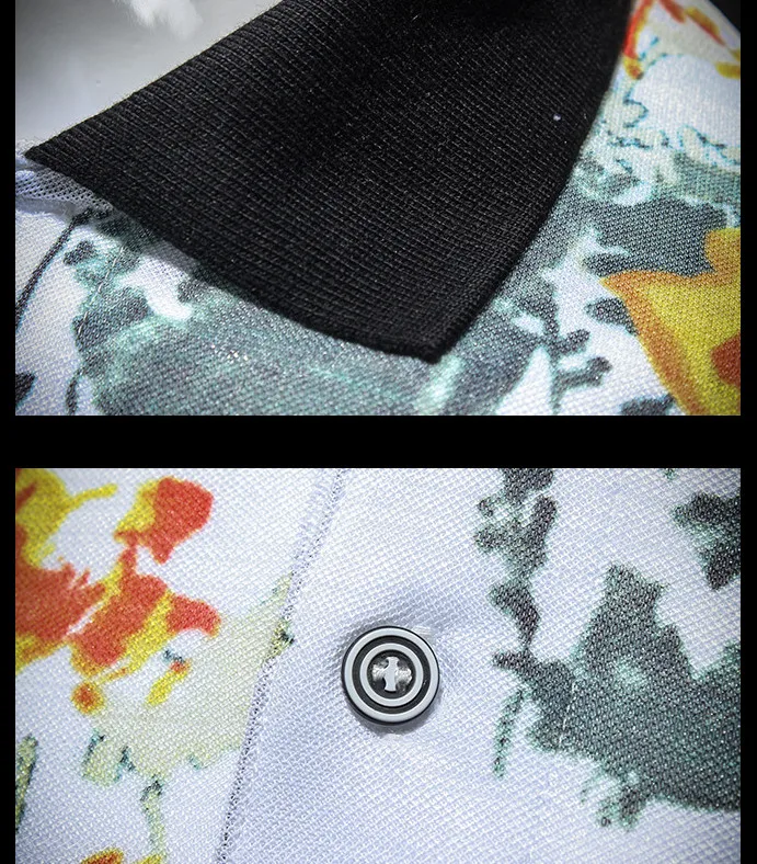 2017 Новый Дизайн мужская Мода Полосатый Лоскутная рубашки поло Мужчины С Коротким