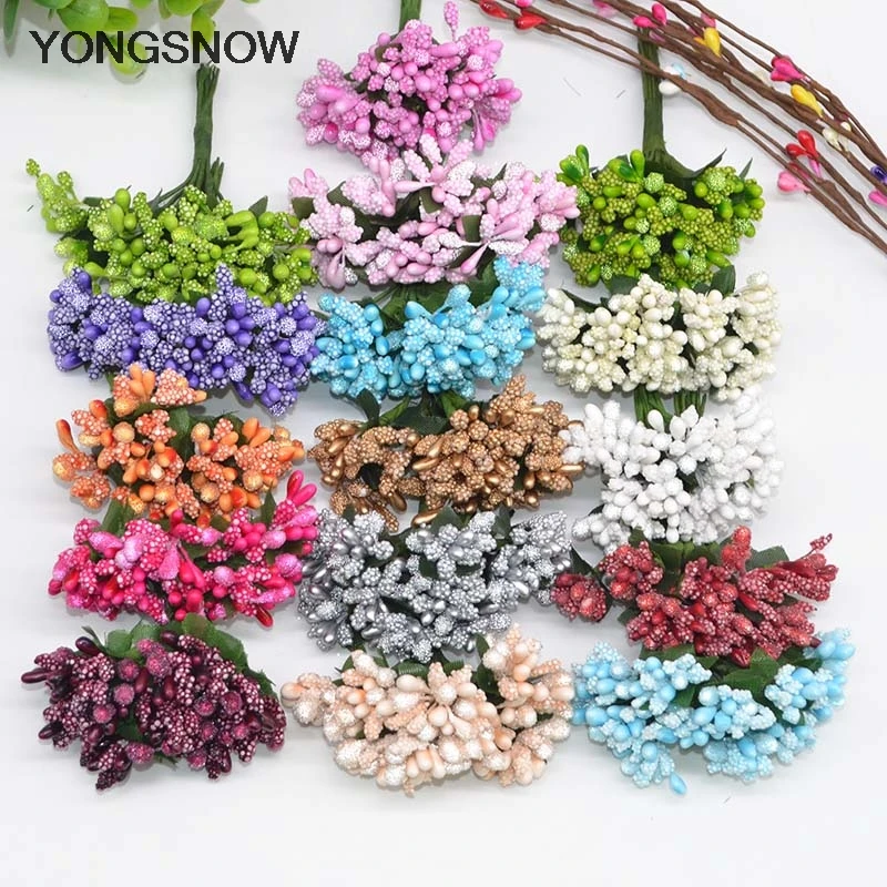 24 шт. искусственная тычинка цветы DIY венок для дома свадьбы вечеринки