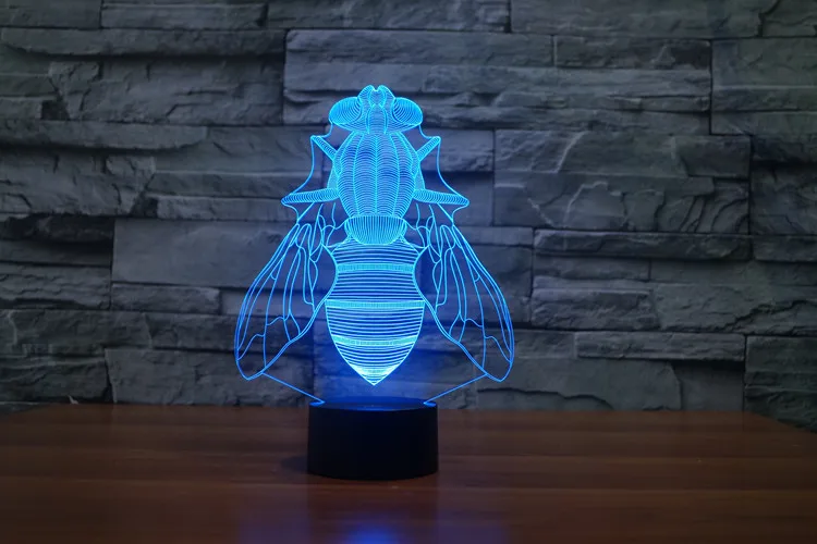 2017 животный Дом Fly 3D RC игрушки USB светодиодный светильник RGB 7 цветов меняющийся