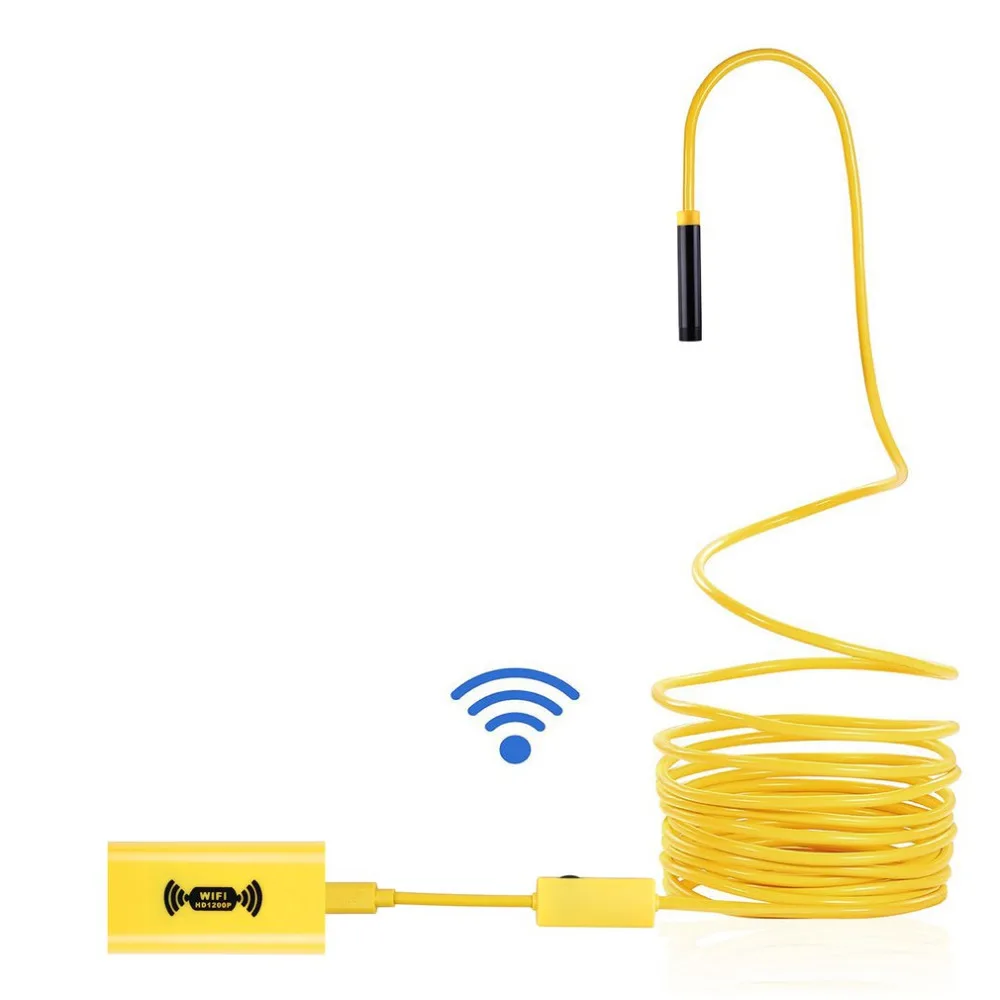 Wifi эндоскоп камера HD 1200P 2 м водонепроницаемый 110A жесткий провод 8 мм светодиодный