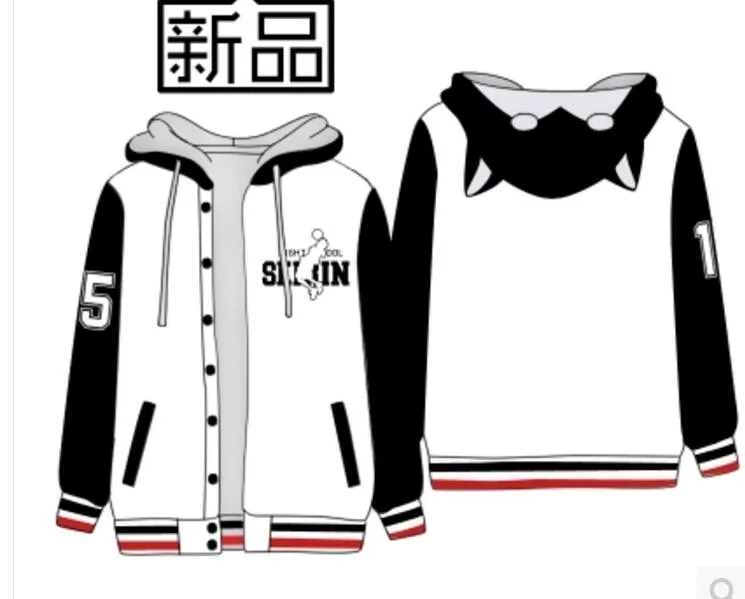 Kuroko no Basuke, Баскетбол куроко корзина Tetsuya № 2 SEIRIN 15 уши Лолита панк-юбка карнавальный костюм с капюшоном бейсбольная куртка