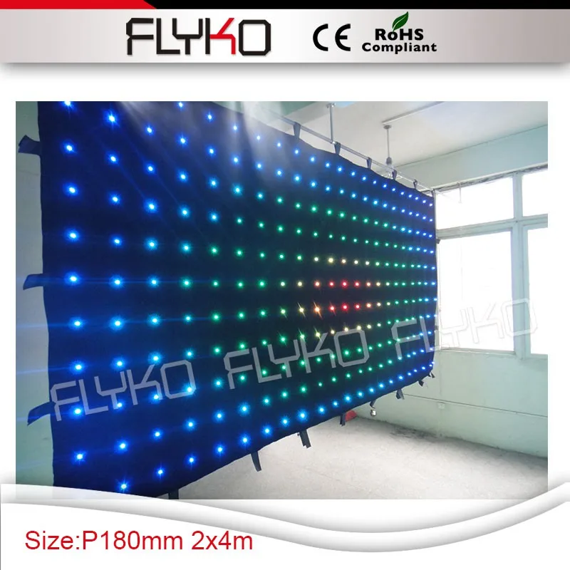 led vision cloth dj stage effect P18cm 7ft high by 14ft width full color lamps wedding equipment for tv show | Лампы и освещение