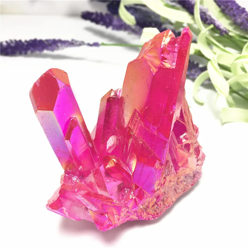 PRETTY Aura кварцевый кристалл висмута титана кремния скопления образцов|Камни| |