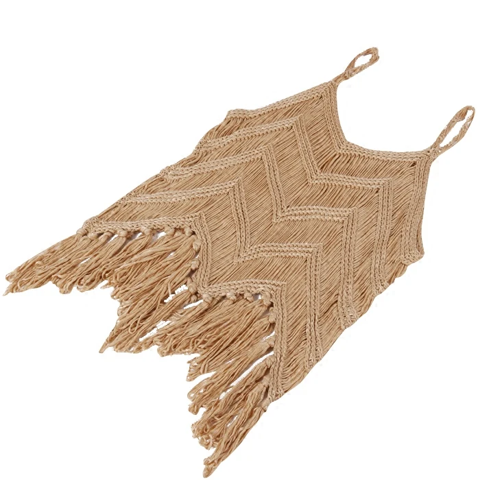 Cropped Tops Direct Selling Cotton Camis Bustier Crop Top 2018 Spring Summer New Sexy Ladies Blouse Shirt Tassels Pierced Vest | Женская