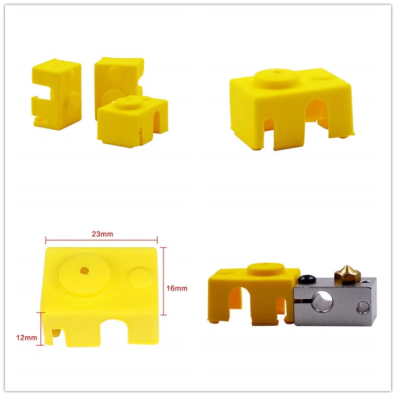Новый V6 силиконовый чехол для 3D принтера поддержка PT100 Оригинальный J head hotend 1 75/3 0