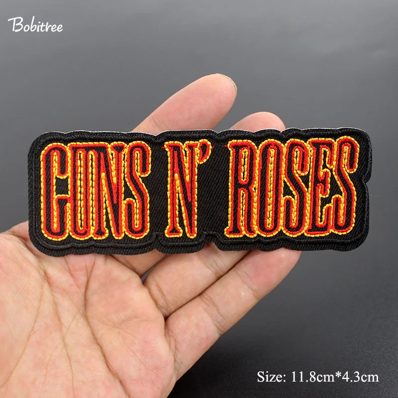 1 pcs Мода Панк Рок музыка ACDC вышитые нашивки значки Утюг на одежду наклейки на рюкзак глажка - Цвет: 1 pcs