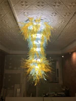 creative large chandelier lighting hotel entrance lobby hand blown glass chandelier for high ceiling