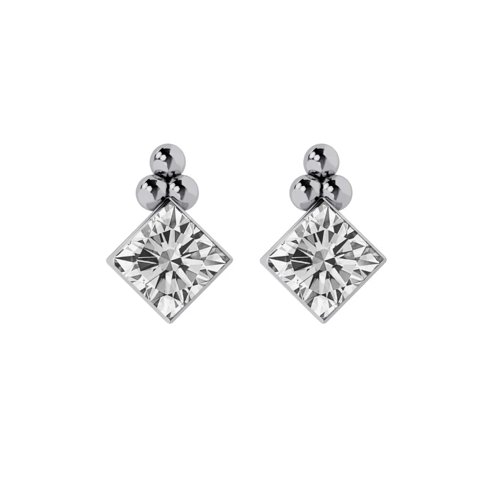 silver style 1 16 г CZ Кристалл с троичными шариками из нержавеющей стали винт с плоской задней частью трагус/губ/хряща/спирали/раковины пирсинг - Окраска металла: silver style 1