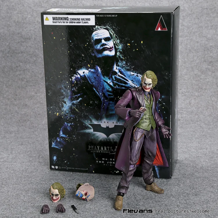 PLAY ARTS KAI Бэтмен Темный рыцарь Джокер ПВХ фигурка Коллекционная модель игрушки 21 см