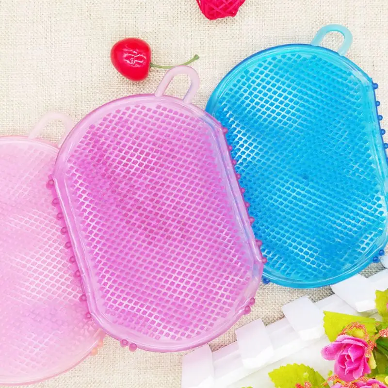 Soft Silicone Massage Scrub Gloves For Peeling Body Bath Brush Exfoliating Footbrush | Дом и сад