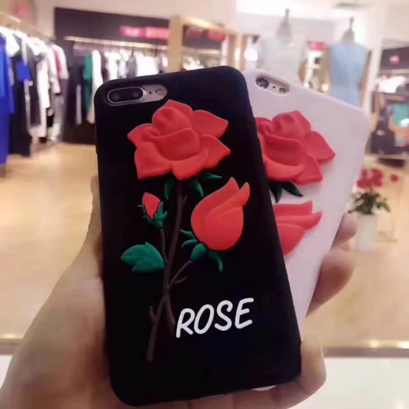 Лидер продаж Мода Силиконовый Чехол BK для iPhone 7 Plus 6S плюс случай мобильного