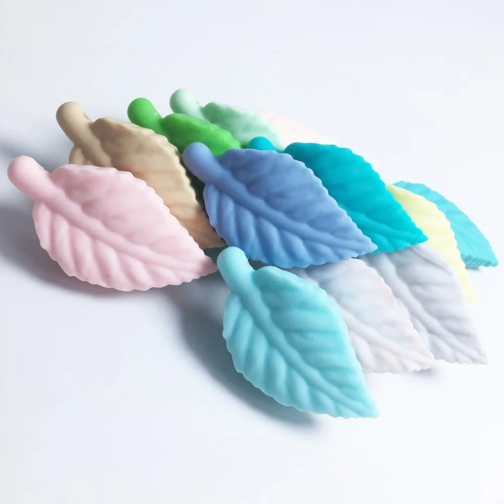 2 шт./лот силиконовые бусины в виде листьев для пищевых продуктов Детские