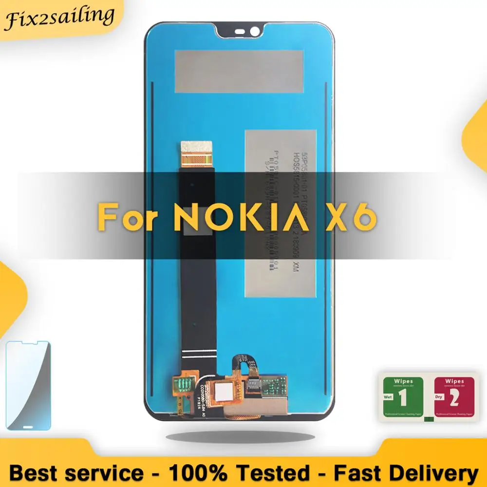 ЖК-дисплей 5 8 дюйма для Nokia X6 TA-1099/1116/1103/1083 сенсорный экран ЖК-дигитайзер в сборе