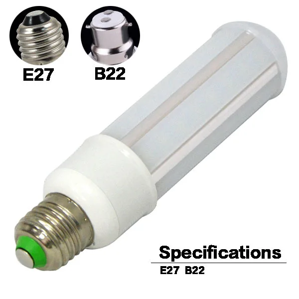 Высокое качество алюминиевый корпус 6 Вт led Кукуруза свет E27 E14 GX24 G23 LED PL угол 360