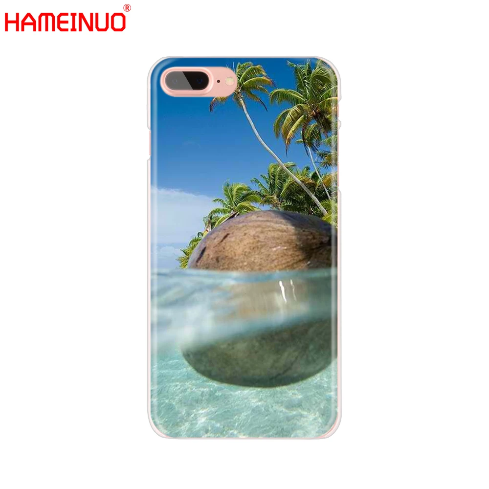 HAMEINUO кокосовый на пляже Чехол для мобильного телефона iphone X 8 7 6 4 4s 5 5s SE 5c 6s