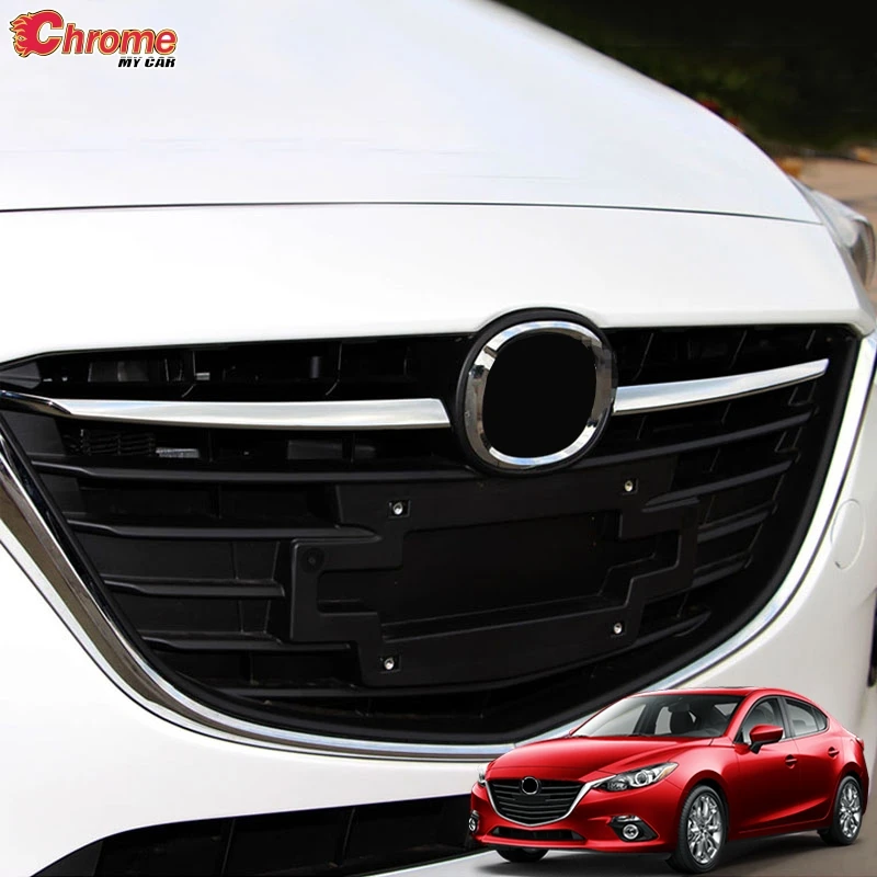Для Mazda 3 Axela BM 2014 2015 2016 хэтчбек седан хромированный передний радиатор решетка