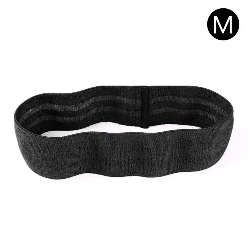 Black M Крытый Открытый Фитнес Йога унисекс сопротивление группы хип кольцевая петля упражнения группа для ног бедра ягодицы не скользит эластичная лента - Цвет: Black M