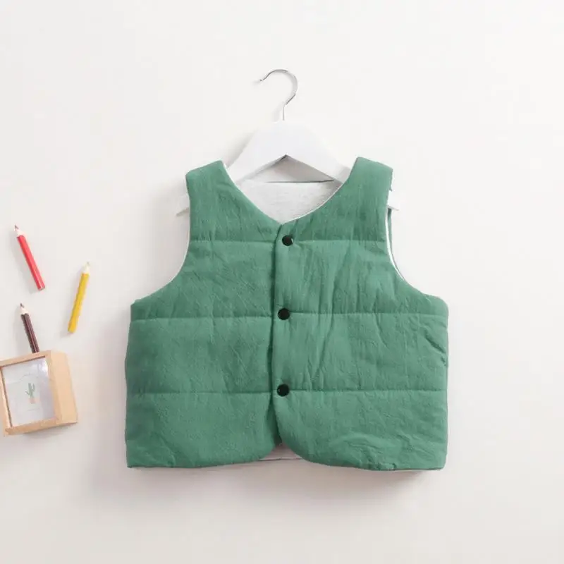 picture Распродажа, Новые однотонные детские жилеты Colete Infantil, осенне-зимний жилет для девочек, утепленное хлопковое пальто с воротником с рюшами, детская одежда - Цвет: picture