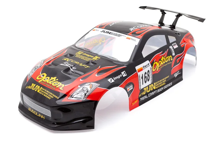 YUKALA 1/10 rc автомобиль ПВХ Окрашенный корпус корпуса 190 мм черный 2 шт./лот 004 | Игрушки