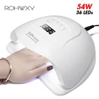 ROHWXY SUN X5 54 Вт ледяная лампа для ногтей Светодиодная УФ лампа для маникюра с 4 нижним таймером ЖК-дисплей Сушилка для ногтей для всех гель-лаков