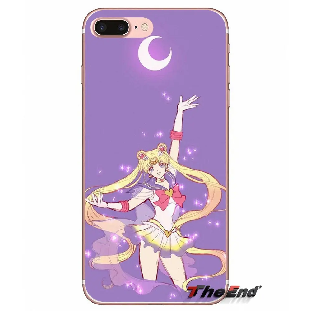 Sailor Moon Girl для Samsung Galaxy S2 S3 S4 S5 MINI S6 S7 edge S8 S9 Plus Note 2 3 4 5 8 Coque Fundas Чехлы мобильных