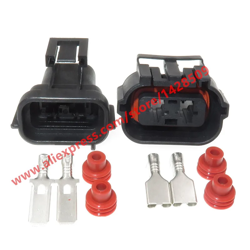 

20 Sets 2 Pin Waterproof Female Male Connector Electrical Fan Socket For Nissan Subaru Infiniti 344075-1