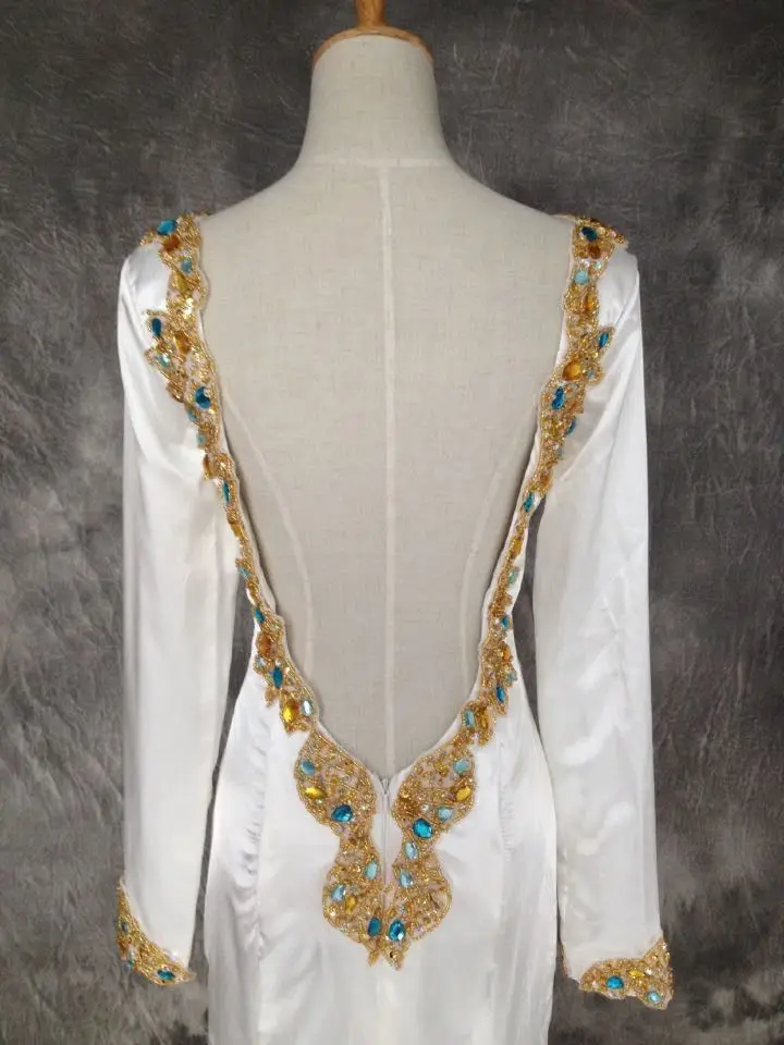 Сексуальные Глубокий v образный вырез золотые бисерные вечерние платья со