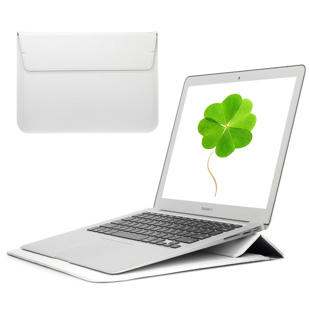 Новая кожаная сумка-чехол для Apple Macbook Air retina 16 12 13 15 чехол для ноутбука Pro 13,3 дюймов A1989 A1990 A1932 - Цвет: White