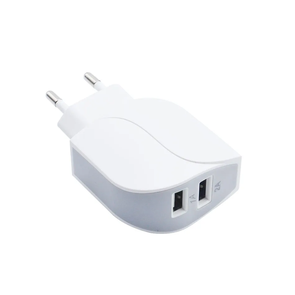 YUSEE ЕС Plug 2 Порты USB Зарядное устройство 5 В 2A сетевой адаптер мобильный телефон Micro