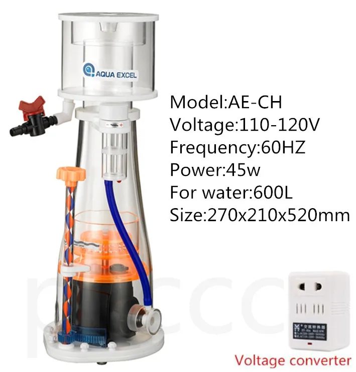 AE-CH 110-120V Aquaexel резервуар для морской воды протеиновый сепаратор AE-CH AE-CHS CSY/I конусный белковый Сепаратор Яйцо ультра тихий для 500-600L - Цвет: AE-CH 110-120V